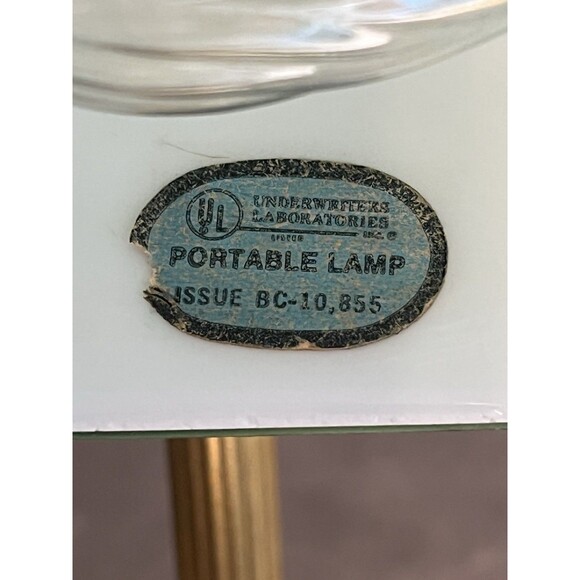 Underwriters Laboratories Portable Brass Bankers Desk Lamp Green Glass Tested - Picture 7 of 12